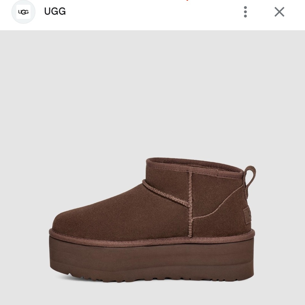 UGG Women’s Ultra Mini Platform Burnt Cedar